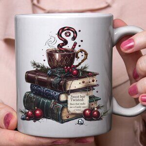 Sweet but Twisted Holiday Mug - Festive Candy Cane Design - 11oz White Ceramic